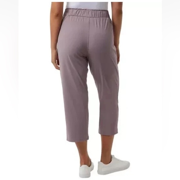 NEW 32 Degrees Cool Women's Pull On Active Capri drawstring pockets purple - Picture 2 of 7